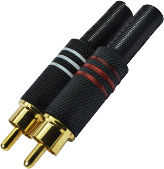 Cobra Set 2x RCA Male Pro Plug Set 2x Male Professional RCA Plugs CKX-027