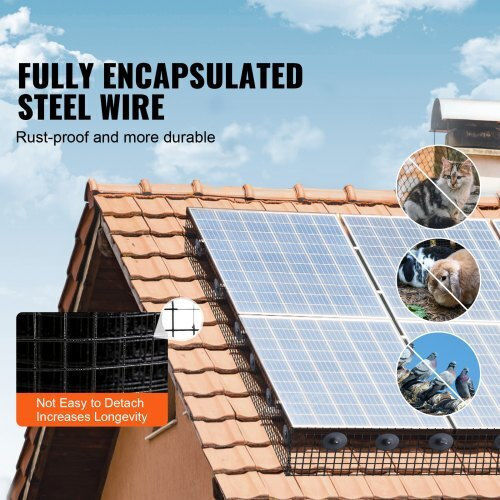 Vevor Προστατευτικό Πλέγμα Ηλιακών Πάνελ 8"x100ft Pvc Επίστρωση Tyndcbbhwtz8uka3ev0