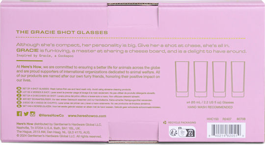 Here's How Sportschützen Glas 65ml 4 Stück