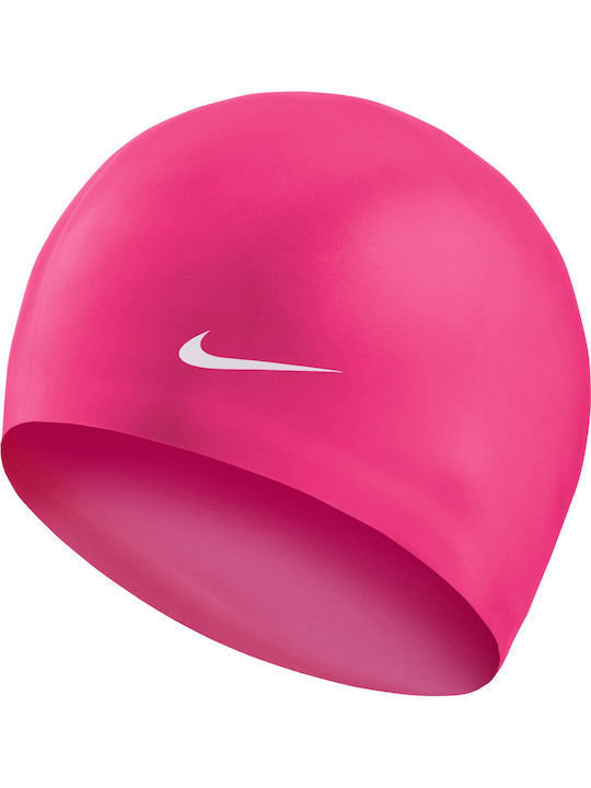 Nike Solid Silicone Adults Swimming Cap Pink