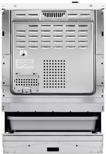 Electrolux Готварска печка 73лт с керамични котлони Ш59.6см. Inox