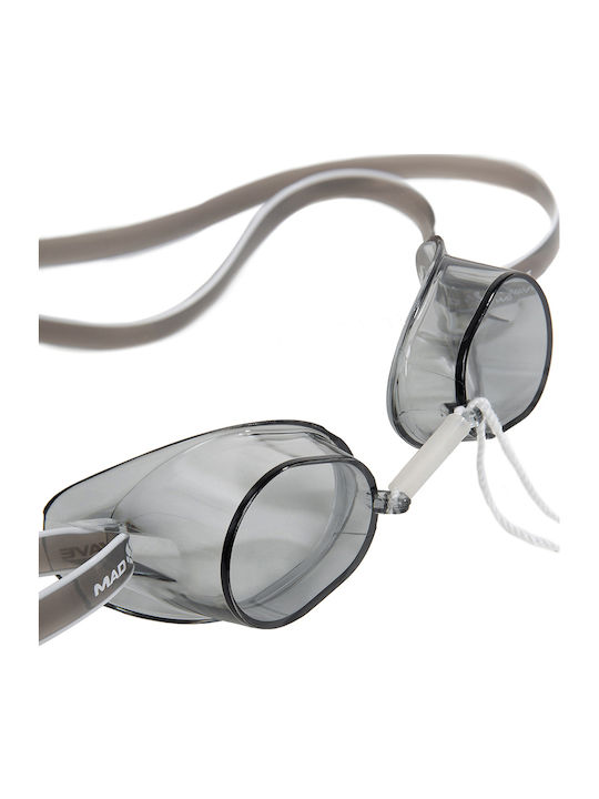 Mad Wave Racer SW Swimming Goggles Adults with Anti-fog Lenses Gray