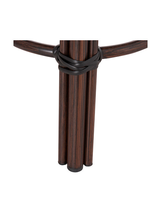 Outdoor Aluminum Garden Stool Chino Brown 36x36x46cm