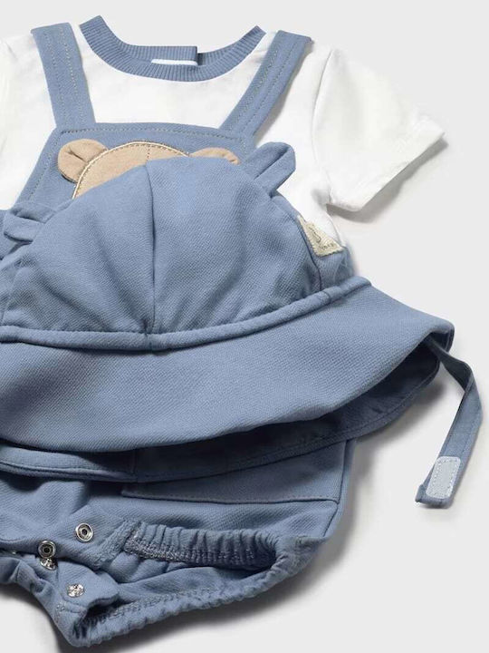 Mayoral Baby Bodysuit Short-Sleeved with Accessories Blue