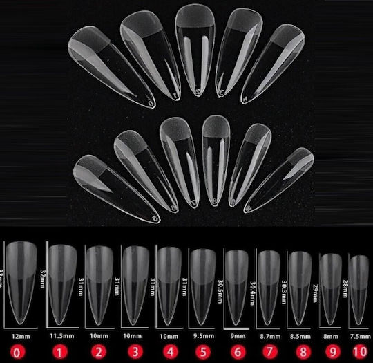 Medium Stiletto Soft Gel Връхчета за нокти Прозрачни IS-8193