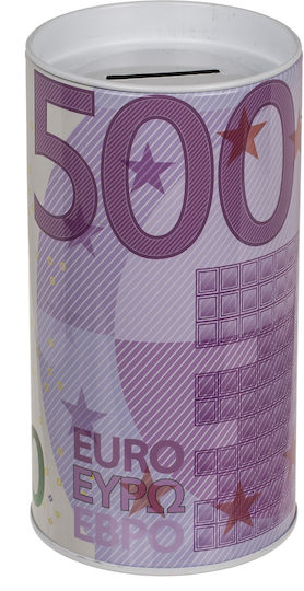 Euro Banknote Money Box Detachable Lid Metal 15.5x8cm 6 Designs