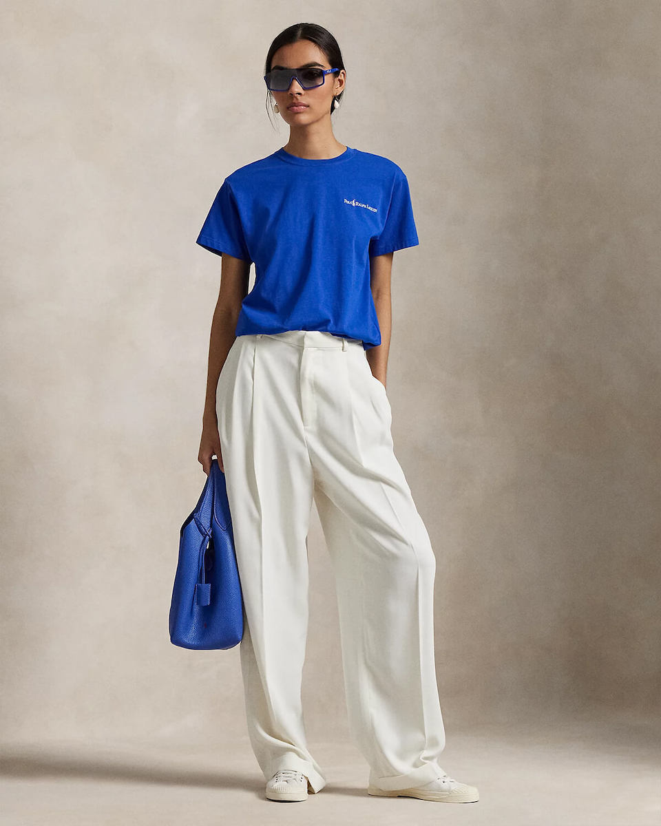 【美品】Polo Ralph Lauren SLEEVE-BLOUSE Ralph Lauren Women's Polo Blouse Short Sleeve White