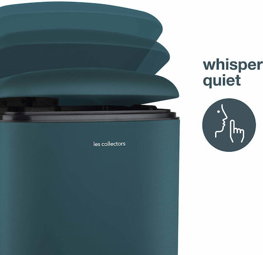 Les Collectors Waste Bin from Inox Steel with Pedal Petrol Blue 30L
