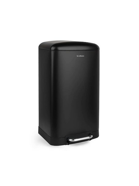 Les Collectors Waste Bin Waste made of Stainless Steel with Pedal Black 30lt 1pcs