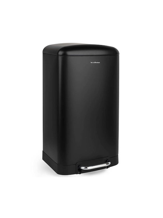 Les Collectors Waste Bin Waste made of Stainless Steel with Pedal Black 40lt 1pcs