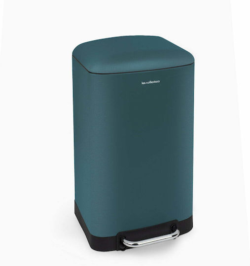 Les Collectors Waste Bin from Inox Steel with Pedal Petrol Blue 30L