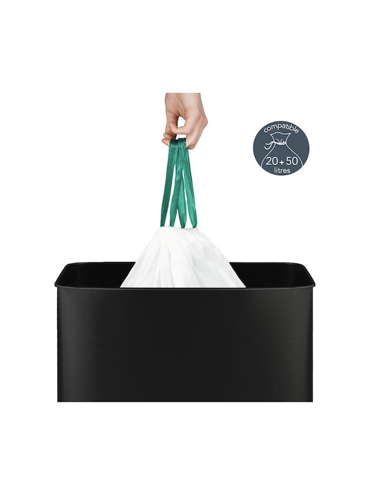 Les Collectors Waste Bin Waste made of Stainless Steel with Photocell Black 72lt 1pcs