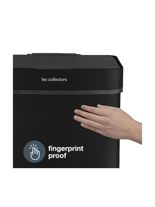 Les Collectors Waste Bin Waste made of Stainless Steel with Photocell Black 72lt 1pcs