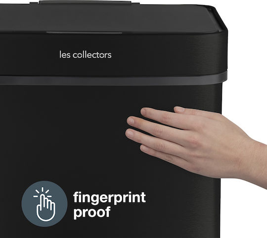 Les Collectors Les Collectors Mülleimer aus Inox mit Sensor Schwarz 72lt