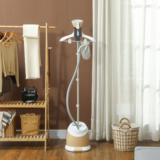 HomCom Ατμοκαθαριστής Ρούχων Χειρός 1800W με Δοχείο 1.8lt Χρυσός
