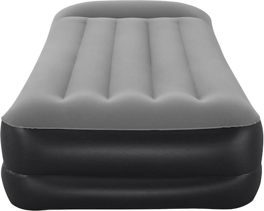 Bestway Camping Air Mattress Single with Integrated Pump 191x97x46cm Gray