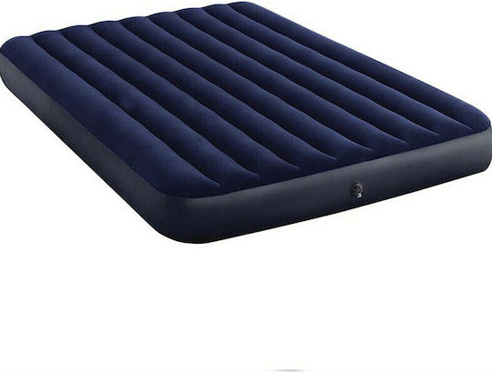 Inflatable Sleeping Mattress with Built-in Electric Pump 203x152x25εκ. Blue