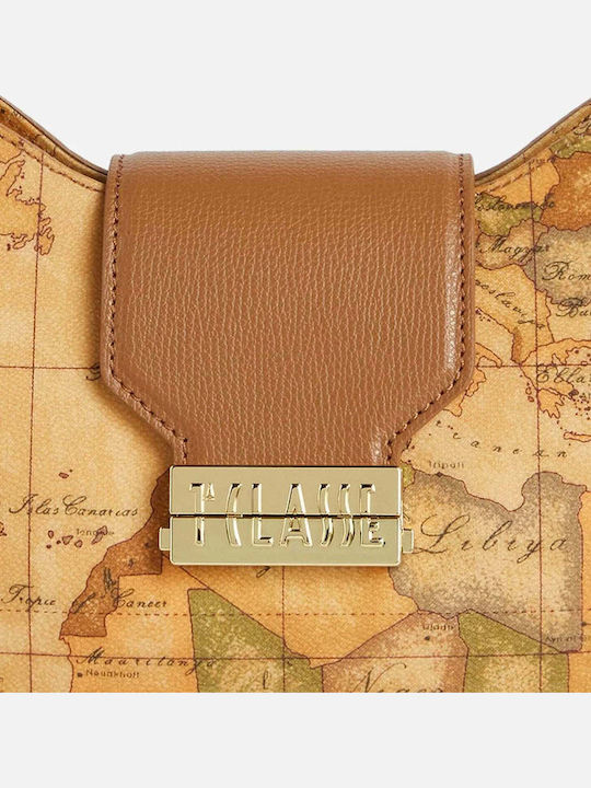 Leder Damentasche Schultertasche Tabac Braun