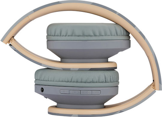 PowerLocus P2 Wireless / Wired Over Ear Headphones with Radio with 20 hours of Operation Stone Grey