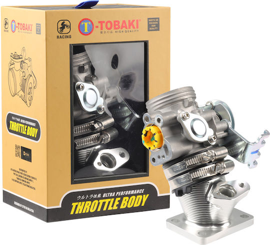 Σωμα Ψεκασμου 34mm Cnc Λαιμο Racing Yamaha Crypton X 135 Tobaki