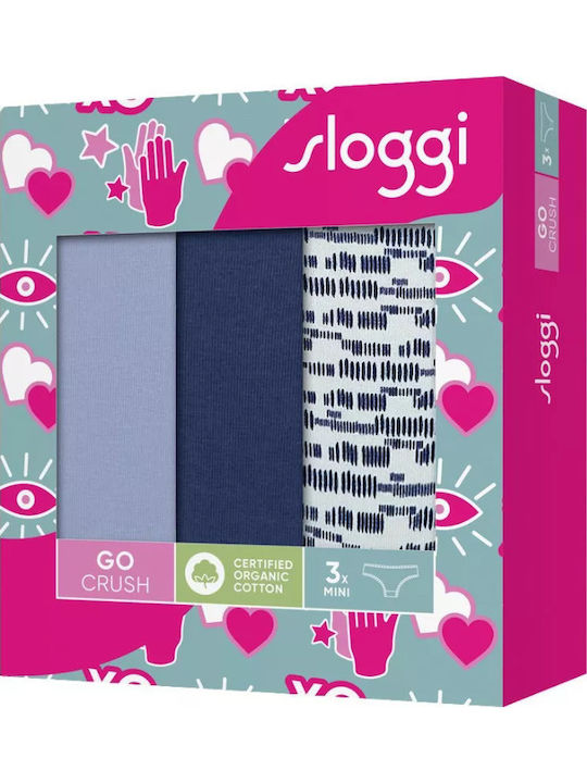 Mini Go Βαμβακερά Femei Slip 3Pack Blue