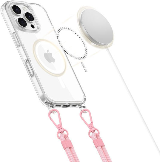 Tech-Protect Flexair Chain Back Cover Silicone / Plastic with Strap Transparent (iPhone 16 Pro Max)