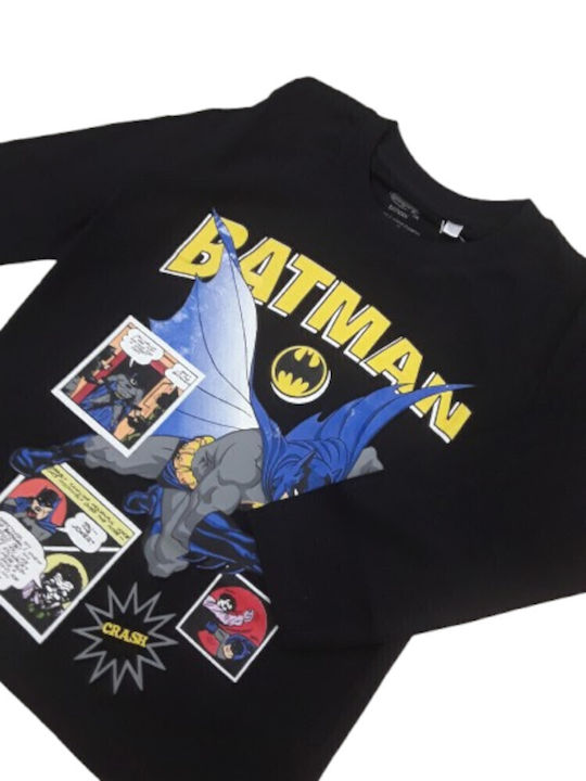 Kinderhemd Langarm Black Batman