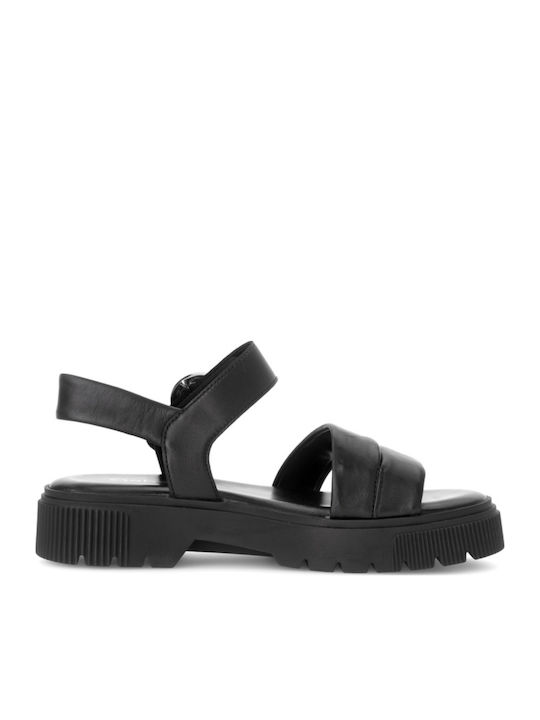 Anatomic Women's Leather Ankle Strap Platforms Black