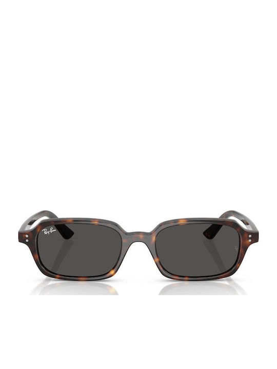 Ray Ban Crystal Unisex Sunglasses with Brown Tartaruga Plastic Frame and Gray Lens RB4455 135987