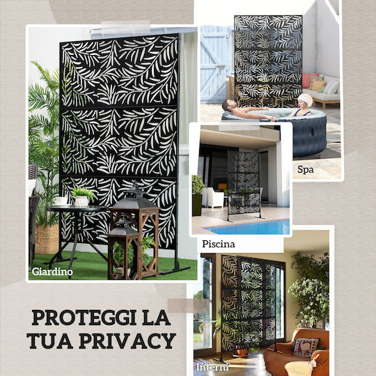 Outsunny Decorativ Paravan din Pânză 122x198cm