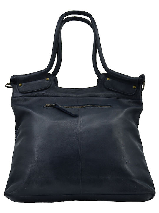 LEATHERETTE Leather Women's Bag Shoulder Blue