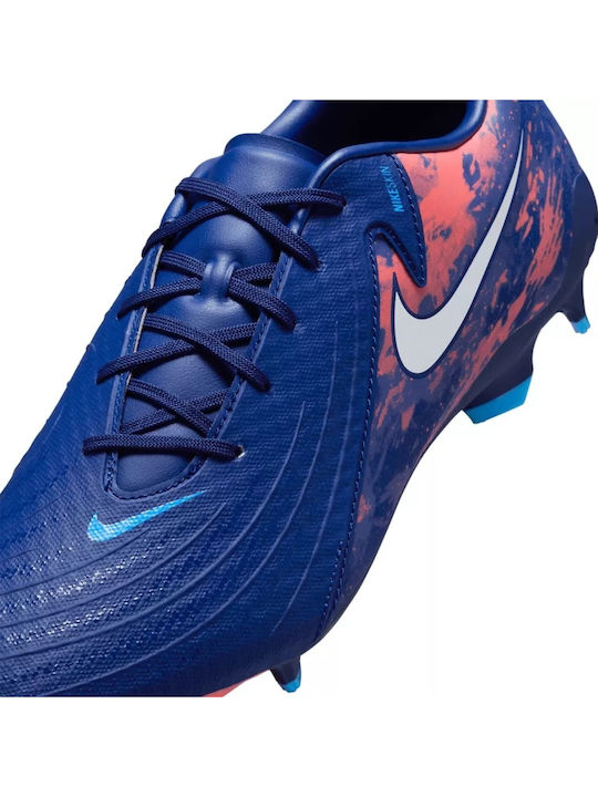 Nike Phantom Luna II Academy Ποδοσφαιρικά Παπούτσια με Τάπες FG/MG Μπλε