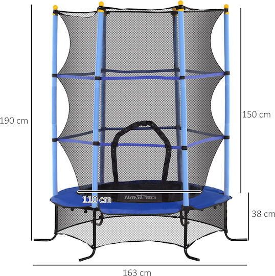 HomCom Trampolină pentru copii Diametru 160cm cu Net