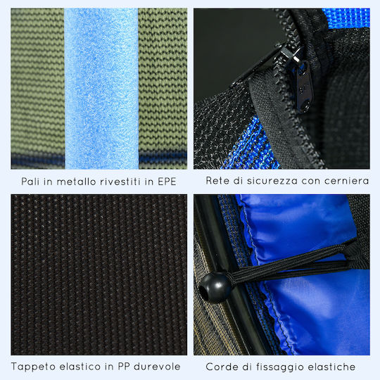 HomCom Trampolină pentru copii Diametru 160cm cu Net