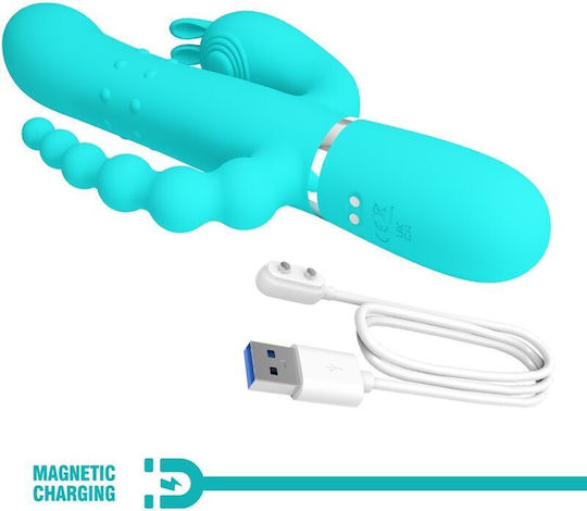 Pretty Love Cammy 4 IN 1 Vibrator Rabbit Light Blue