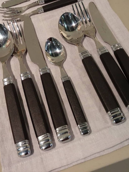 Rivadossi Sandro Rossini Cutlery Set Stainless Black 24pcs