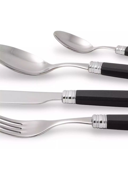 Rivadossi Sandro Rossini Cutlery Set Stainless Black 24pcs