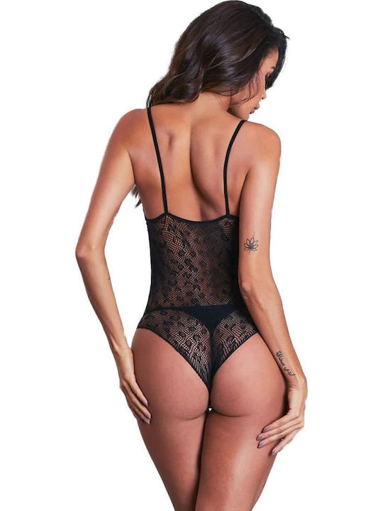 Damen Leopard Transparenter Bodysuit