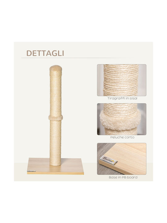 Pawhut Katzen Kratzbaum Pole Beige 6.9x6.9cm