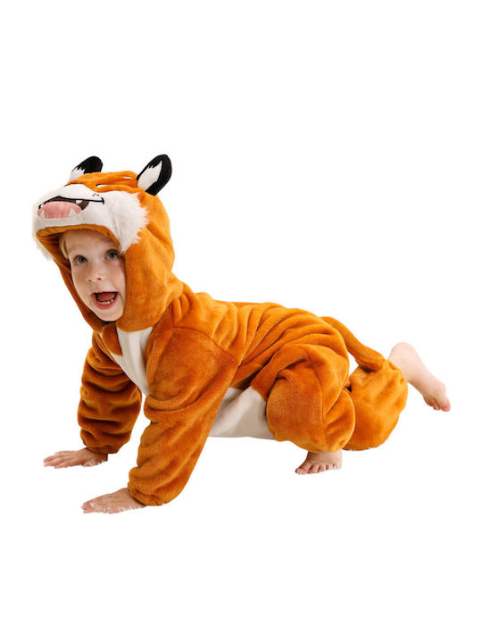 Queen Mother Kids Nightwear Onesie Winter Velvet Brown Brown Baby Fox
