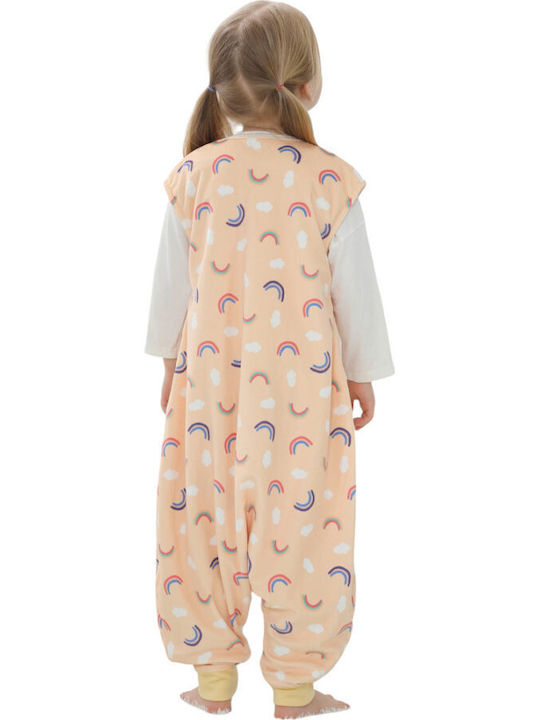 Queen Mother Winter Baby Sleeping Bag with Feet Panda Orange