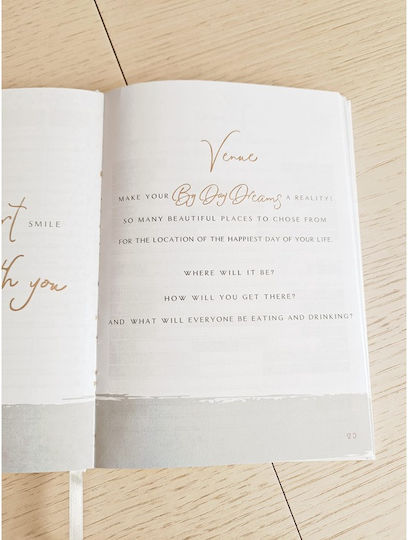 Wedding Organizer Daily Planificator White and Gold diferențiere