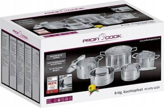 Profi Cook Stainless Steel Pots Set 5 Pieces