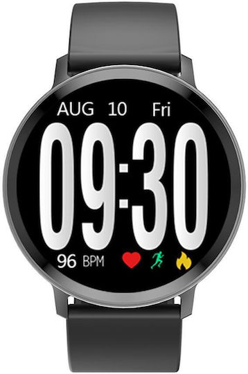 Kingwear S8 42mm Smartwatch mit Pulsmesser (Schwarz)