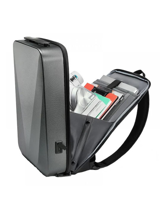 15.6 Inch Laptop Backpack Minglu 20l Usb Port Waterproof Unisex Tsa Lock Hard Shell Slim Black