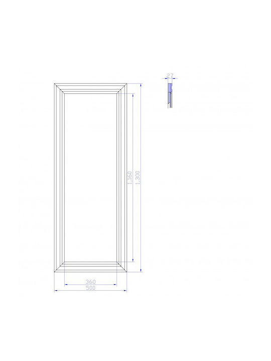 Inter Ceramic Icm 7205 Mirror Bathroom Frame Istone Solid Surface