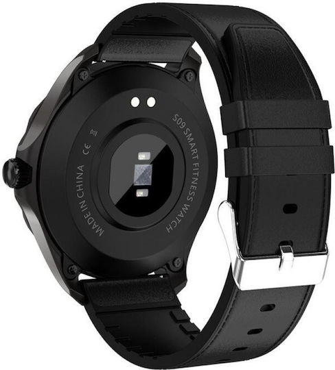 Kingwear S09 Smartwatch mit Pulsmesser (Schwarz)