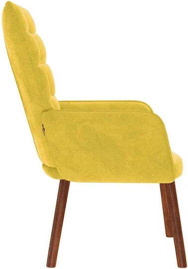 Sessel Samt Gelb 61.5x69x95.5cm