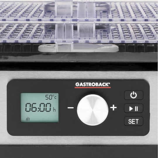 Gastroback Αποξηραντής Τροφίμων με 6 Ράφια και Ρυθμιζόμενη Θερμοκρασία