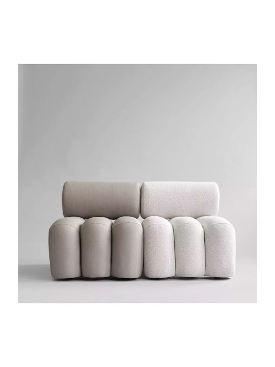 Foku Chair Bouclé Πολυθρόνα Άσπρο 92x60x70cm